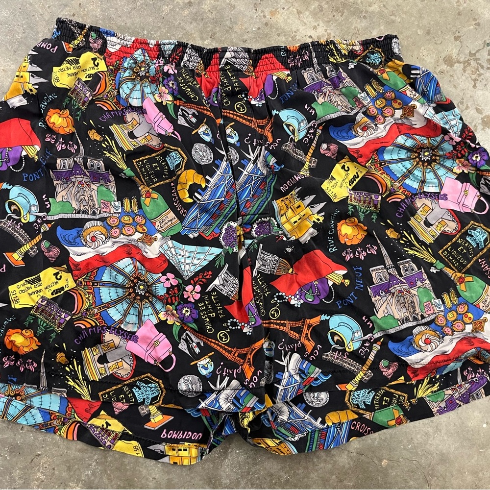 Colorful Graphic Print Shorts